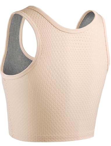 Image of XUJI Chest Binder FTM Transgender Zip Up Binder Breathable Breast Cool Fabric Tank Top