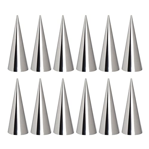 LALADEFIEE 30pcs Stainless Steel Baking Cone Molds for Croissant Dessert Decoration Easy to Use Pastry Tools for Baking Frying Cannoli Creation