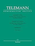 Telemann: Quartet in G Major for for Flute, Oboe, Violin, Cello and Basso continuo, TWV 43:G2 - from 'Tafelmusik I' (Score & Set of Parts)