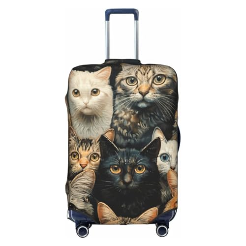 Housse de valise anti-rayures évitez les dommages en soute taille XL motif chat