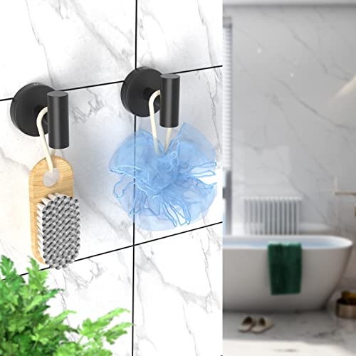 Stusgo 4 Packs Black Towel Hooks Modern Matte Bath Towel Hook Wall Hooks Brushed Nickel Towel Hook Black Robe Hooks Sus 304 Stainless Steel Heavy Duty Shower Robe Hand Hooks #TOP3