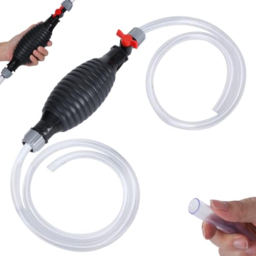 Pompe à Siphon Manuelle 1,5 M - Pour Transférer Essence, Diesel, Eau (aquarium, Réservoir, Urgence)