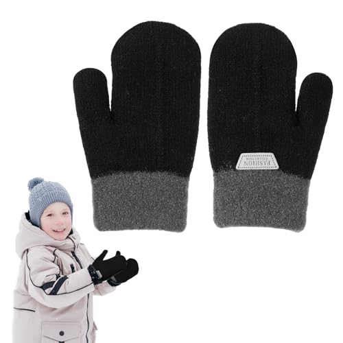 Abeillo Warme Fäustlinge Kinder,Gestrickte Winterhandschuhe...