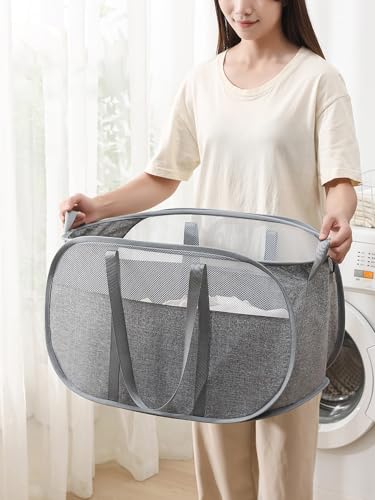 Pop Up Wäschekorb Faltbar Mit Griff - Wäschetonne Klappbar 75L - Aufbewahrungskorb Für Kinderzimmer, Camping Und Reisen - Laundry Basket