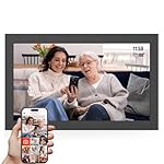 15.6 Inch WiFi Digital Picture Frame IPS Touch Screen HD Disply,Video Clips and Slide Show,Auto-Rotate, Wall Mountable,Send Photos Instantly from Anywhere with via Frameo APP (15.6 INCH)