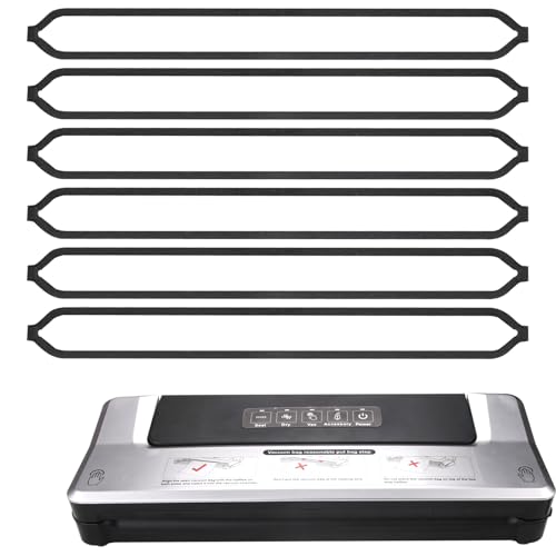 ziHenryDa 6 Pack Foam Replacement Gaskets compatible with Bonsenkitchen Vacuum Sealer Machine,Replacement Gaskets for Bonsenkitchen Vacuum Sealer Machine VS2100(12.9 in x 1.2 inc x 0.85 in)