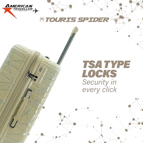 Image of Spider Trolley bag Single Small | Expandable Travel Luggage Suitcase | Large Polycarbonate Hardshell, Lightweight Expandable, 360 Rotatable Wheels, TSA Type Lock