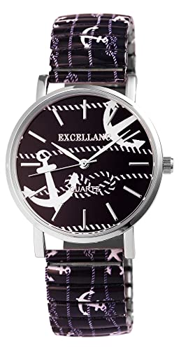 Montre analogique Excellanc 1700069 montre quartz femme acier bleu