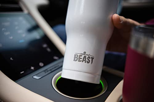 Image of Beast 20oz Insulated Reusable Tumbler - BPA Free Stainless Steel Coffee Cup with Lid, 2 Straws, Brush & Gift Box (