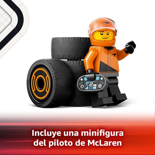Miniatura 4 de LEGO City Piloto de F1 con Coche McLaren, Juguete de Construcción con Mini Vehículo de Fórmula 1 y Minifigura para Juegos de Carreras, Regalo de Cumpleaños para Niños y Niñas de 6 Años o Más 60442
