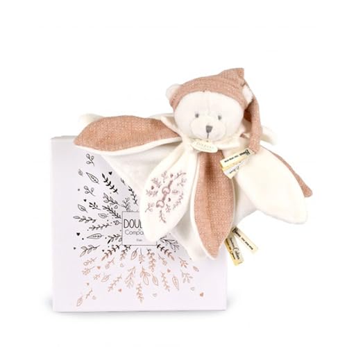 DOUDOU ET COMPAGNIE - Doudou Collector Ours Rose Édition 25 Ans avec Boîte Cadeau pour Offrir – Doudou Peluche Naissance Ultra Doux Bébé Fille – Garantie Doudou...