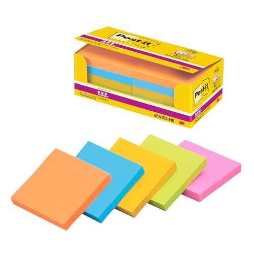 3M �|�X�g�C�b�g �t� ���S�� �傫�� �l�I���J���[ 75×75mm 90��×10�p�b�h 6541SS-NE