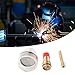 HilBeliFU WP Torch Glass Cup Kit, 2.4mm Copper Gas Lens Collet Glass Cup Set with Washer and Loop, High Heat WP Glass Welding Cup Kit for WP-17/18/26 Argon Arc Welding Torch