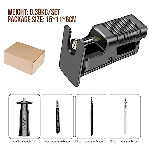Miniatura 4 de Kasmole Sierra Recíproca Portátil Sierra Caladora Para Taladro Eléctrico Alta Resistencia - Accesorio Taladro Sierra Profesional Multifuncional Taladro Eléctrico Resistente