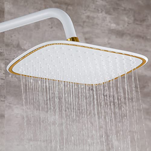 Ensemble de douche blanc haute pression avec pommeau à main réglable