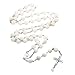 Produktbild Rcevbocc Kreuz Rosenkranz-Halskette, Jesus Christus Kreuz Anhänger Halskette, Segen religiöse Perlenkette für Frauen, Schmuck Geschenke, Kirchenbedarf