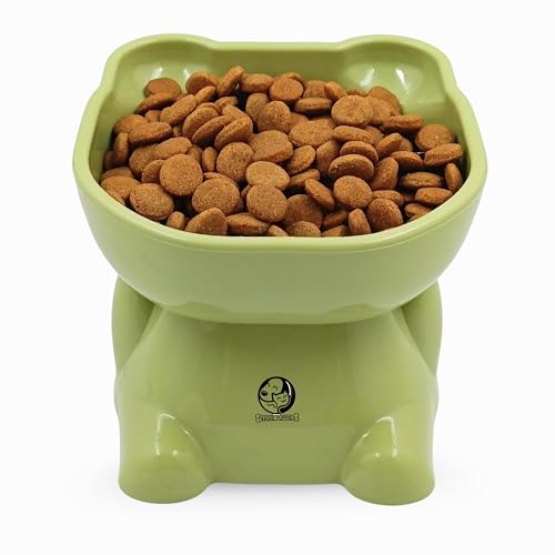 Image of Foodie Puppies Cat Tilted Food and Water Raised Feeder (Cat Body Face Bowl) | Durable, Anti Vomiting, Healthy Bowl for Persian Cats Prevent Tipping Over | Elevated Feeder for Cats and Small Dogs