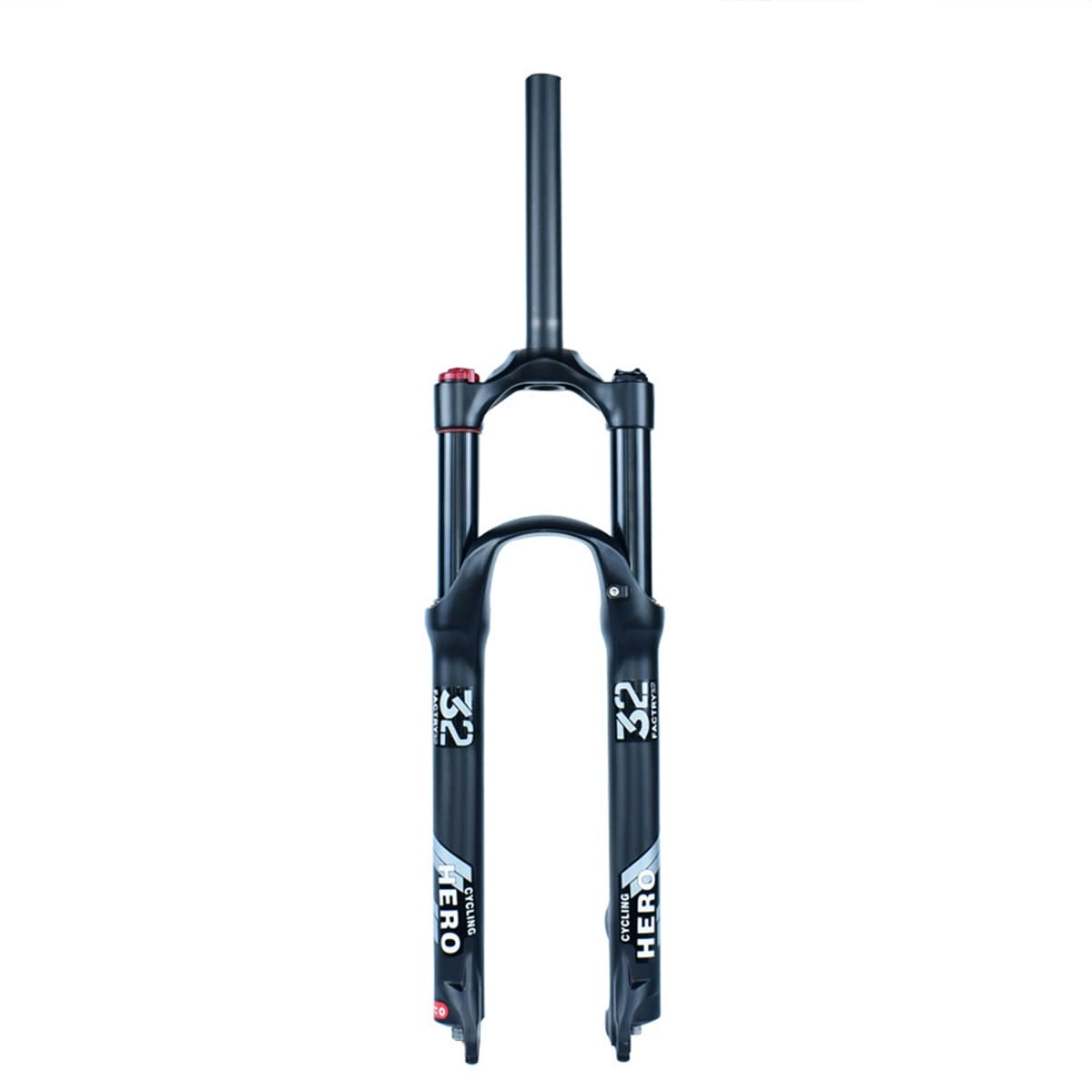 26/27,5/29" widelec pneumatyczny MTB z skokiem sprężyny 100 mm, ultralekki rower górski, rura prosta 1-1/8, widelec przedni ze złączem szybkomocującym, 9 * ręczny / pilot blokady (kolor: