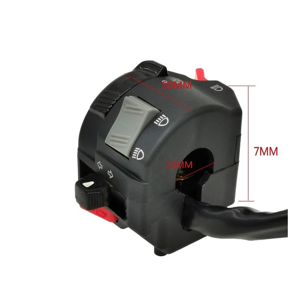 Convient pour le bouton de commutation de commande de guidon de 22 mm