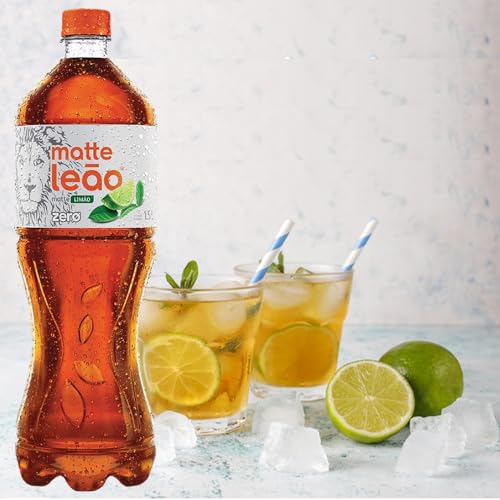 Kit c/ 12und Chá Matte Leão Sabor Limão Sem Açúcar 1,5L