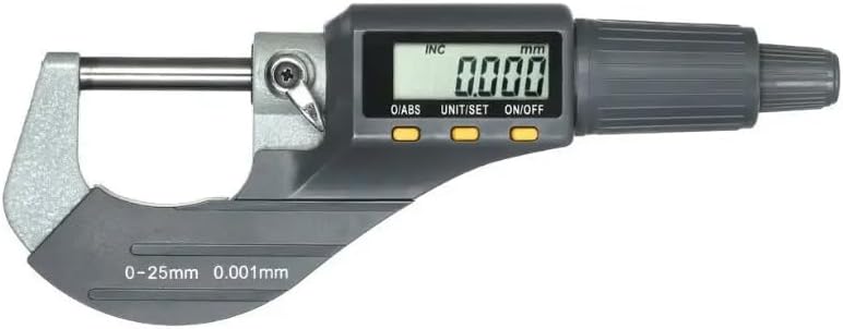 Real Instruments Digital Outside Micrometer Screw Gauge/Electronic micrometer Guage 0-25mm With LCD Display & Carry Case Accurate Measuring Dimensions In Inches & MM With Protective Case (MM-05)
