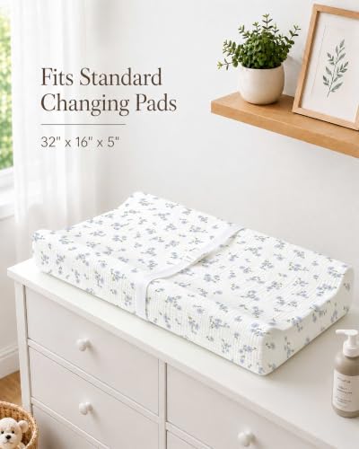 Changing Pad Covers 3 Pack, 32"x16" Muslin Baby Changing Table Pad Covers — view 2