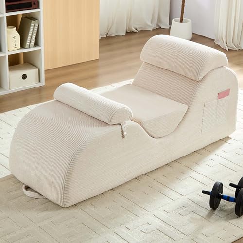 ijuicy 25 Corduroy Yoga Lounge Chair with Footrest