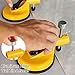 Adjustable Height Setter - Professional Countertop Leveling Tool, Powerful Vacuum Suction Stone Seam Leveler, for Granite, Marble, Quartz Slabs with Vacuum Lifting Clamps Rubber (Yellow+Red)