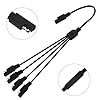WMYCONGCONG 2 PCS SAE Connector SAE DC Power Automotive Adapter Cable Y Splitter 1 to 4 SAE Extension Cable 18AWG 13.78inch/35cm for Solar Battery Connection and Transfer #5