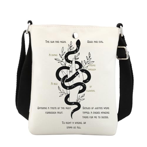 Book Inspired Crossbody Bag Fantasy Book Gifts Light And Dark Bookish Gift Book Lover Gift Reading Gift Bookish Crossbody Bag
