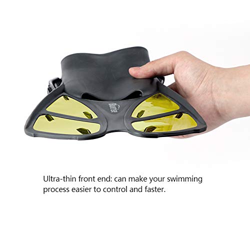 BLUERISE Snorkel Set Antifog Adult Full Face Diving Mask with Adjustable Swim Fins Anti-Leak Snorkeling Scuba Gear Snorkel Mask for Kids Diving Fins