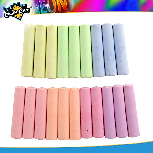 Regal Games Sidewalk Neon Chalk, 20 Count Chalk, Jumbo Chalk, Washable, Art Set - Thumbnail 3