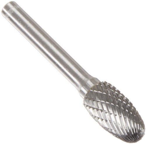 Image of Drill America SE-5 Carbide Burr /Rotary File Oval Double Cut for Die Grinder 1 /2 inch Dia. x 7 /8 inch Cut Length with 1 /4 inch Shank and 2-5 /8 inch Overall Length, DUL Series