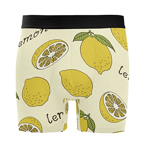 Bóxer para hombre de limón y naranja Vnurnrn con tela elástica en pack de 2 calzoncillos suaves