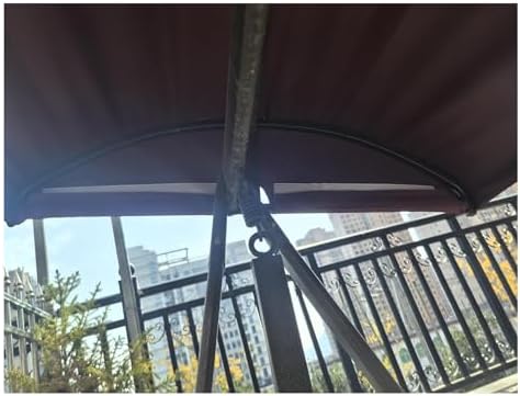 Waterproof Porch Swing Canopy Replacement Cover, Windproof Sunshade for 2-3 Seat Outdoor Garden Hammock Chair, Durable Patio Top Cover for Courtyard Use