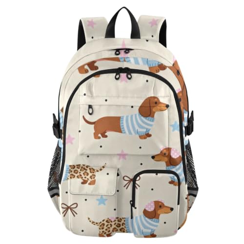 Mochilas escolares y de trabajo para mujer con diseño de teckel