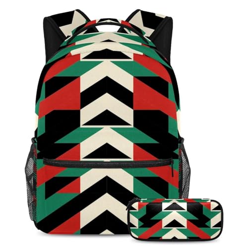 Sac à dos enfant drapeau artistique 68 avec grande trousse scolaire pour la rentrée des classes