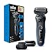 Produktbild Braun Series 5s Rasierer Herren, Elektrorasierer mit 3 flexiblen Klingen, Präzisionstrimmer, 3-Tage-Bart-Trimmer, 50 Min Laufzeit, EasyClick Aufsätze, Wet&Dry, B1820s, blau