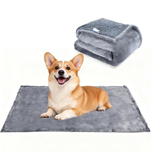 Nobleza Manta Impermeable para Mascotas, Suave y Mullida, para Interior y Exterior, Lavable a Máquina, Gris, 75 * 100cm (M)