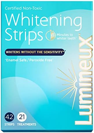 Lumineux Teeth Whitening Strips 21 Treatments - Enamel Safe for Whiter Teeth - Whitening Without the Sensitivity - Dentist Formulated and Certified Non-Toxic - Sensitivity Free