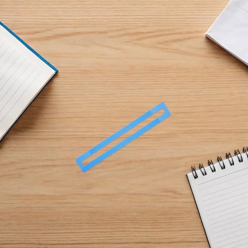 Superposición azul en tiras de lectura guiada con regla flexible para el aula 7
