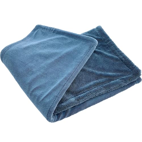 it’sWin ブラックホール（BLACK HOLE）ドライングタオル 洗車 拭き上げ用 マイクロファイバー 90×70cm ブルーグレー 1枚