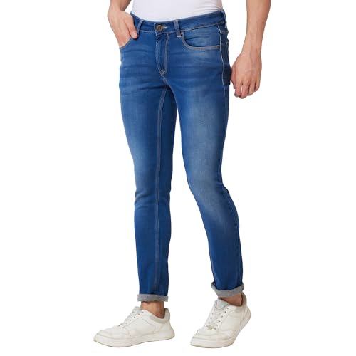 Image of Spykar Men's Slim Fit Low Rise Casual Jeans