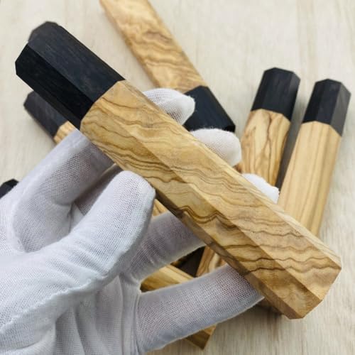 Octagonal Knife Handle Wooden Chef Knife Handle Japanese Style Knife Handle Ebony Cutter Grip Handle Diy Knives Making Accessories