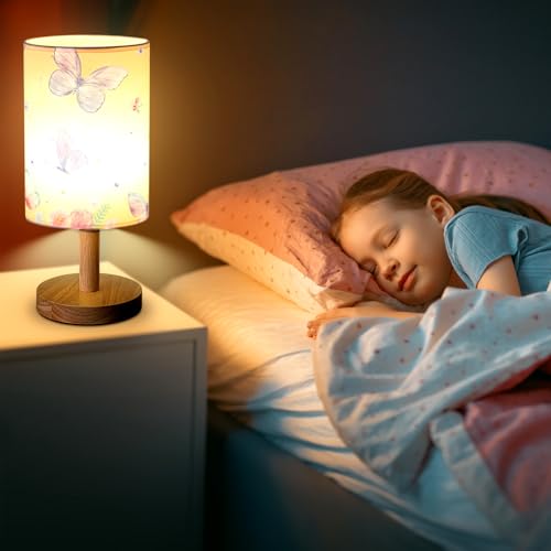 Tujoe SEW-TUJOE-2477 Butterfly Kids Table Lamp With Linen Lampshade Nightstand Lamps Animal Lamp Baby Lamp Desk Lamp Bedside Lamp thumb #5