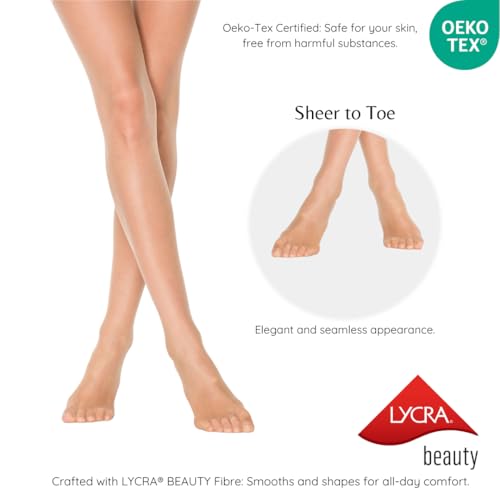 PENTI Control Top Tights | Maximum Tummy Control Pantyhose 100 Den High Waist & 15 Den Sheer | Shaping Sheer Hose4