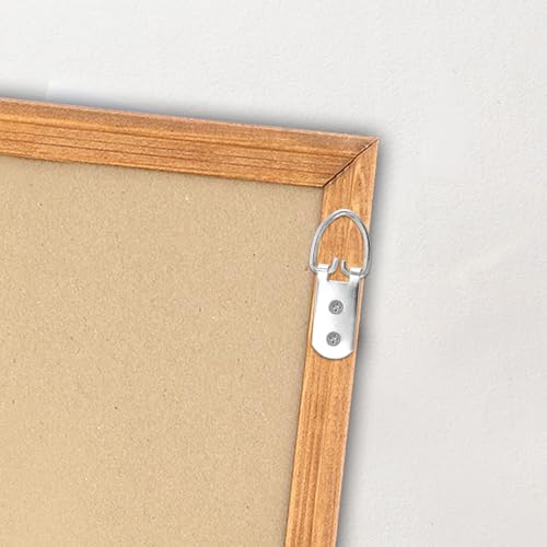 Image of 100 PCS Heavy Duty D Ring Picture Hangers with 400 PCS Screws, Double Hole D Hooks for Picture Hanging, Durable D Ring Hangers for Hanging Picture Frames, Mirrors, Picture