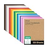 Cricut Value Cardstock Paper, Rainbow Sampler - 125 sheets (8.5" x 11") - Compatible with Joy Xtra, Explore, & Maker Machines - Letter Size