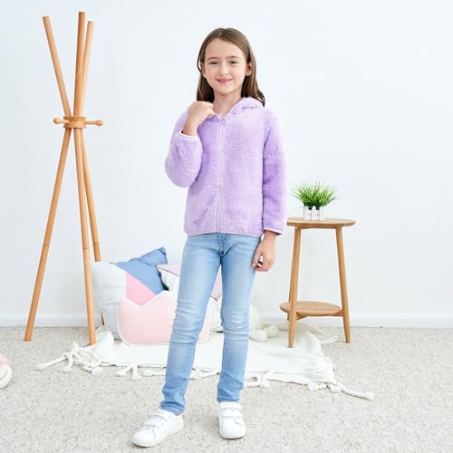 Image of Toddler Girls Boys Fleece Hoody Jacket Zip Up Teddy Coat Warm Winter Outwear