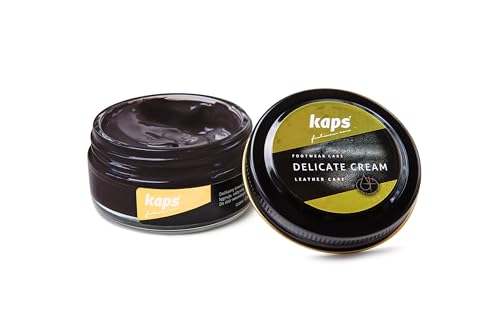 Kaps Crema para El Cuidado del Calzado, Cuidado Intensivo Y Nutritivo del Cuero, Delicate, 70 Colores (106 - marrón oscuro)